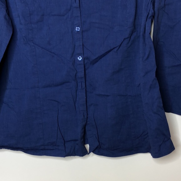 Croft & Barrow Womens Blue Button Down Front Long Sleeves 2X PLUS SIZE - Picture 7 of 9